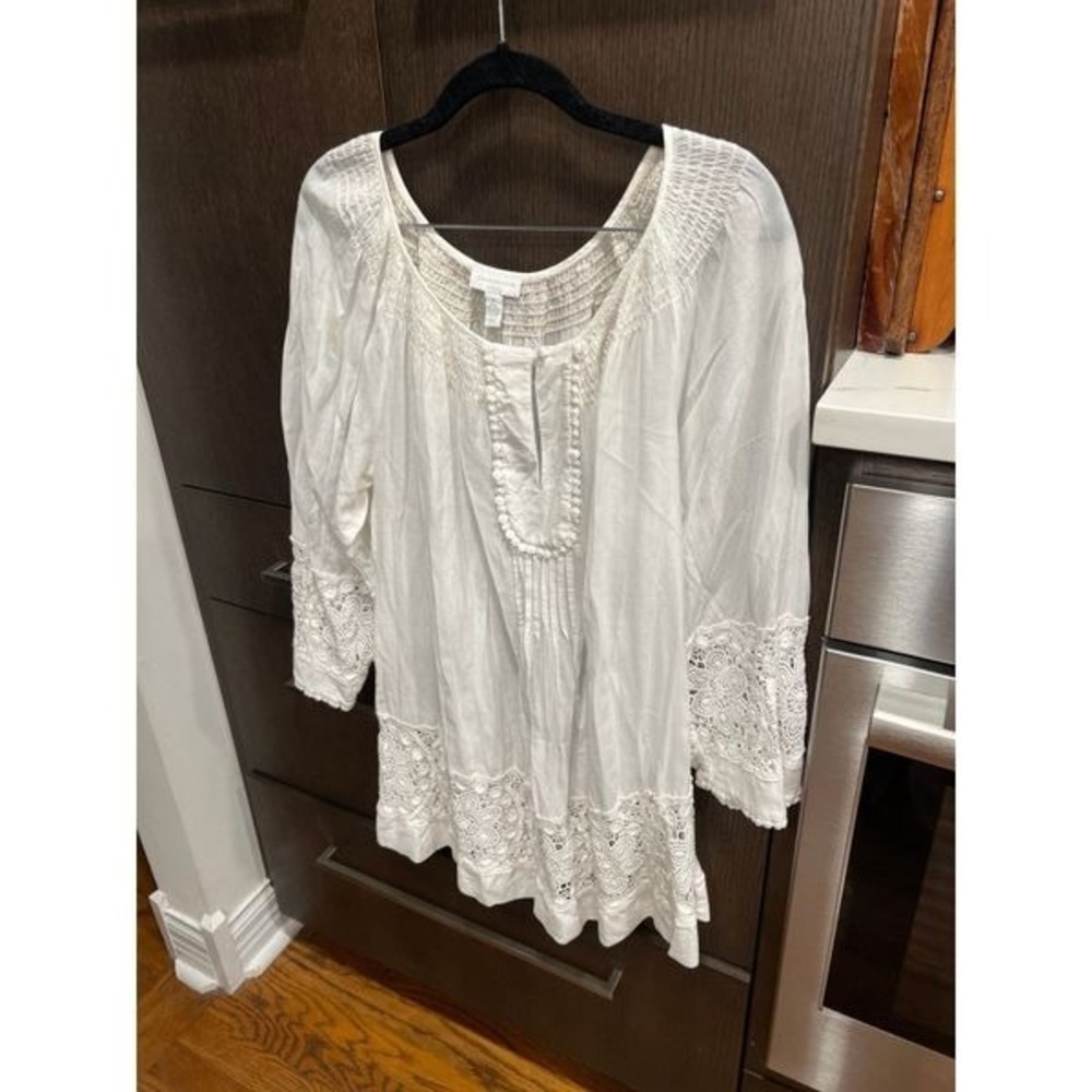 Charter Club white blouse woman's 2XL